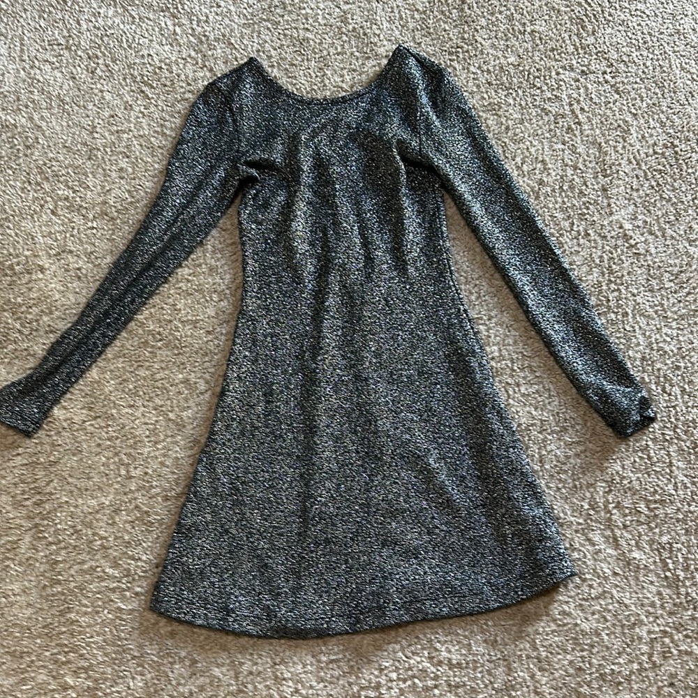 French connection silver sparkly mini dress